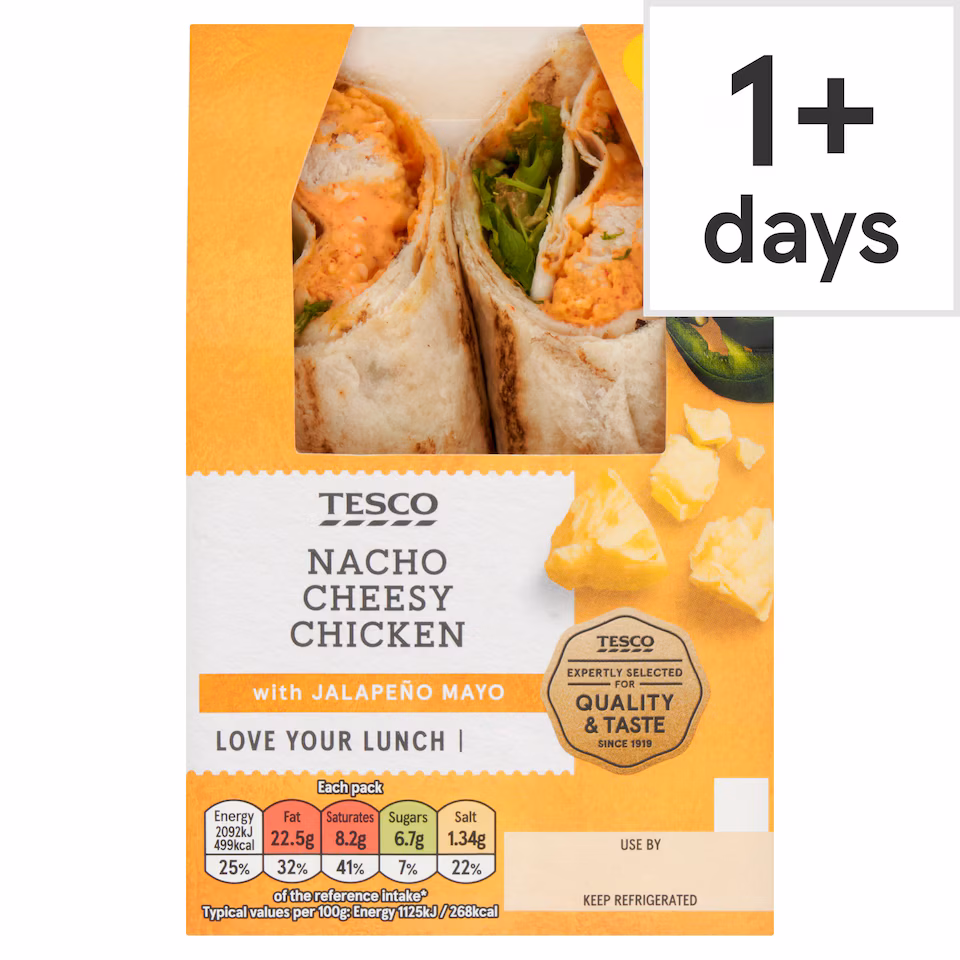Tesco Nacho Cheesy Chicken Wrap