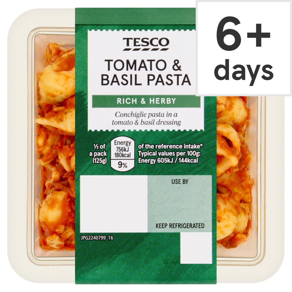 Tesco Tomato & Basil Pasta 250g