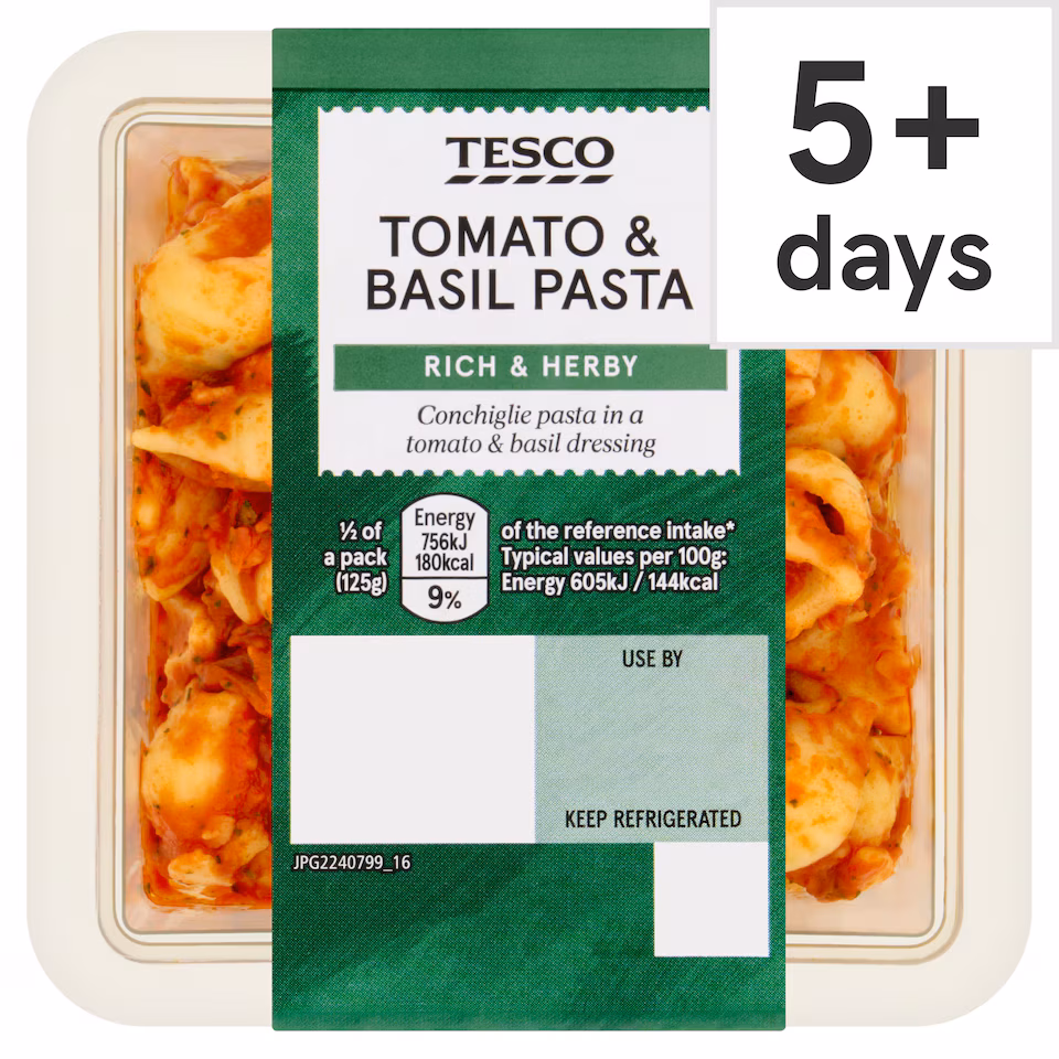 Tesco Tomato & Basil Pasta 250g