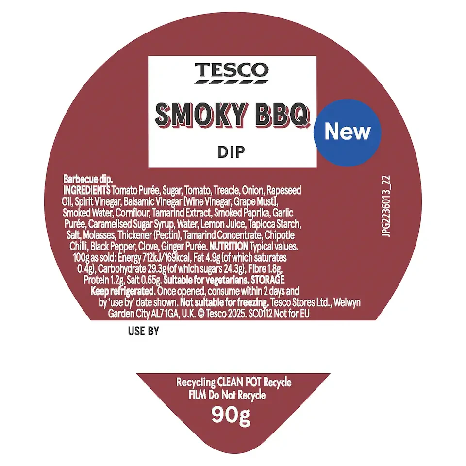 Tesco Smoky BBQ Dip 90g