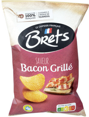 Potetchips m/grillet Bacon 125g Brets