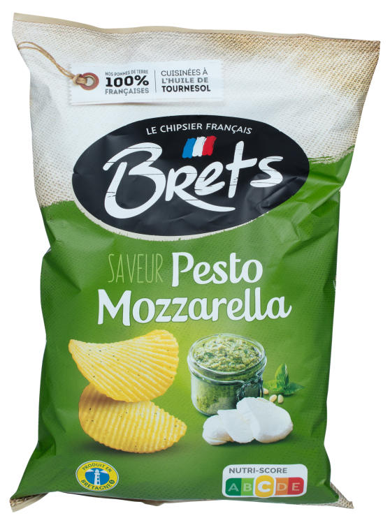 Brets Potetchips m/Pesto&Mozzarella 125g