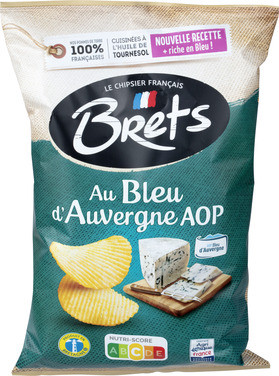 Potetchips m/bleu D'auvergne 125g Brets