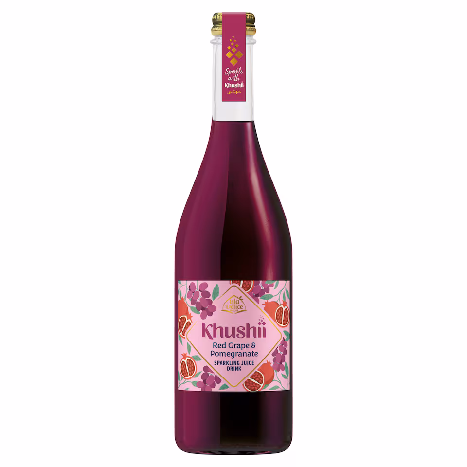 Isla Delice Khushii Red Grape & Pomegranate Sparkling Juice Drink 750ml