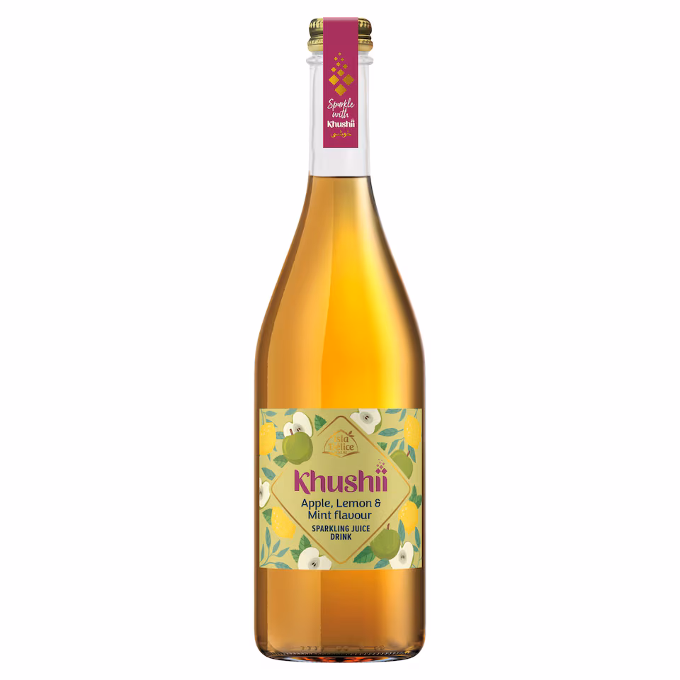 Isla Delice Khushii Apple Lemon & Mint Flavour Sparkling Juice Drink 750ml