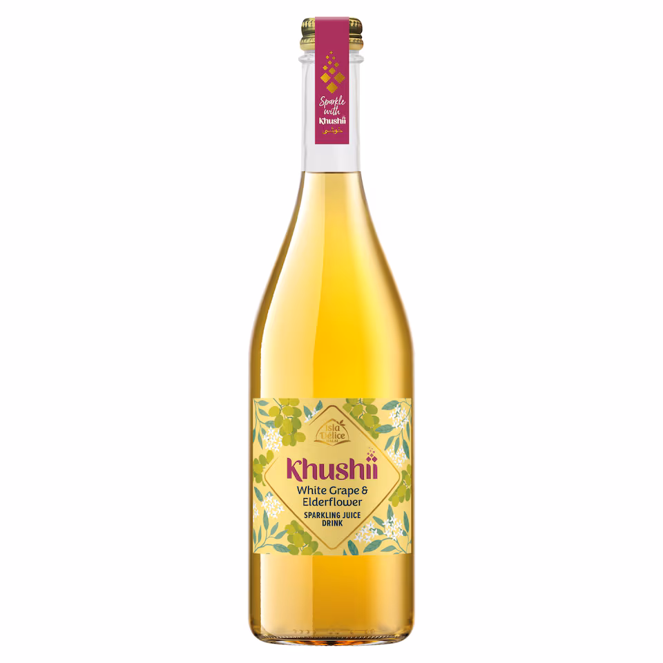 Isla Delice Khushii White Grape & Elderflower Sparkling Juice Drink 750ml