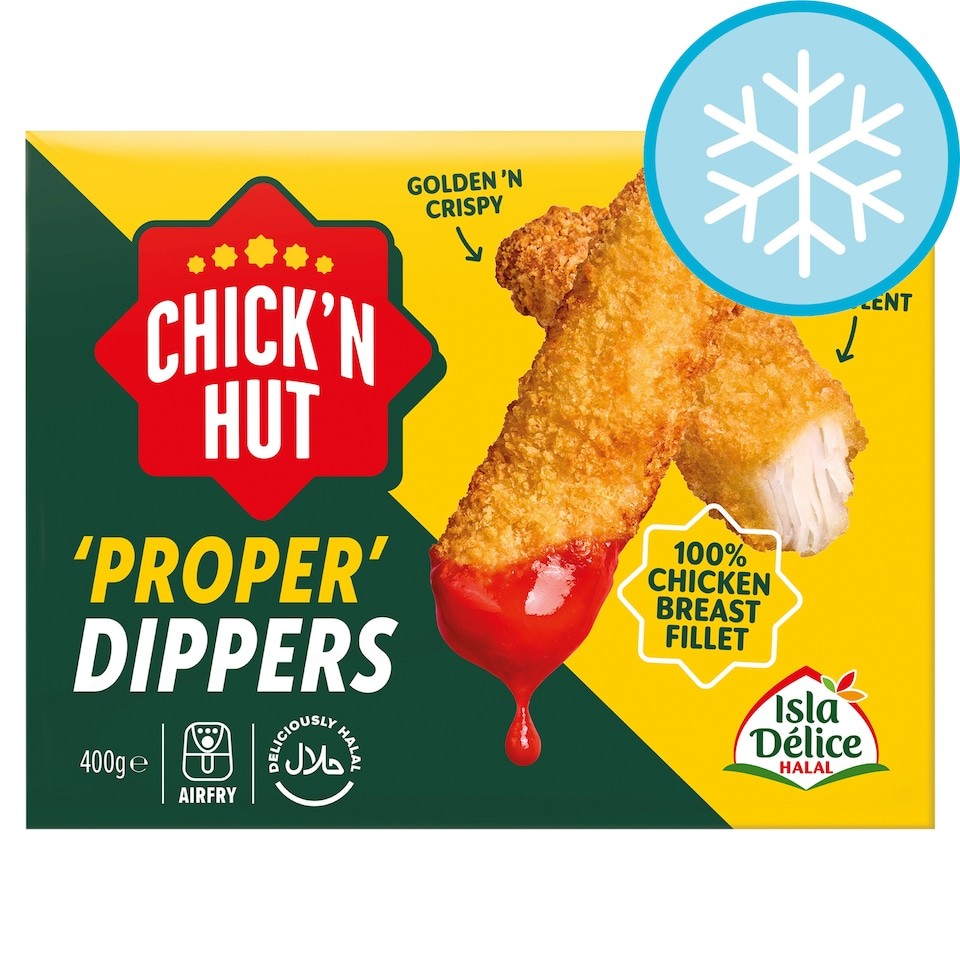 Isla Delice Halal Chick'n Hut 'Proper' Chicken Dippers 400g