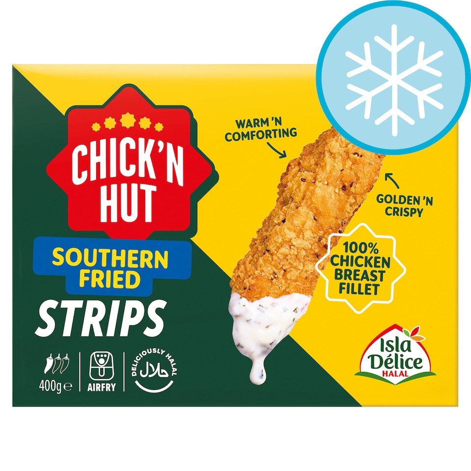 Isla Delice Halal Chick'n Hut Southern Fried Chicken Strips 400g