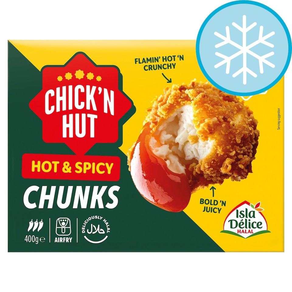 Isla Delice Halal Chick'n Hut Hot & Spicy Chicken Chunks 400g