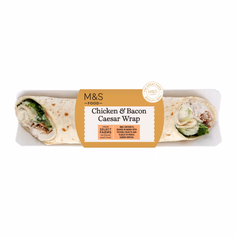 M&S Chicken and Bacon Caesar Wrap
