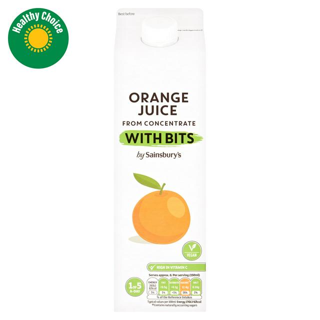 Sainsbury's Pure Orange Juice with Juicy Bits 1L