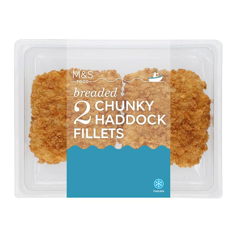 M&S 2 Breaded Chunky Haddock Fillets