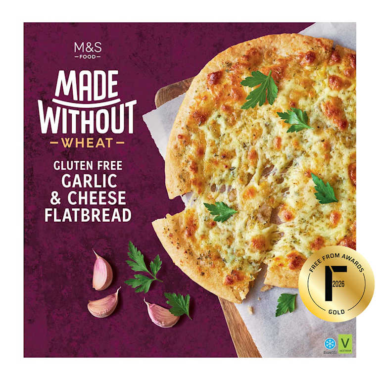 M&S Made Without Wheat Garlic and Cheese Flatbread