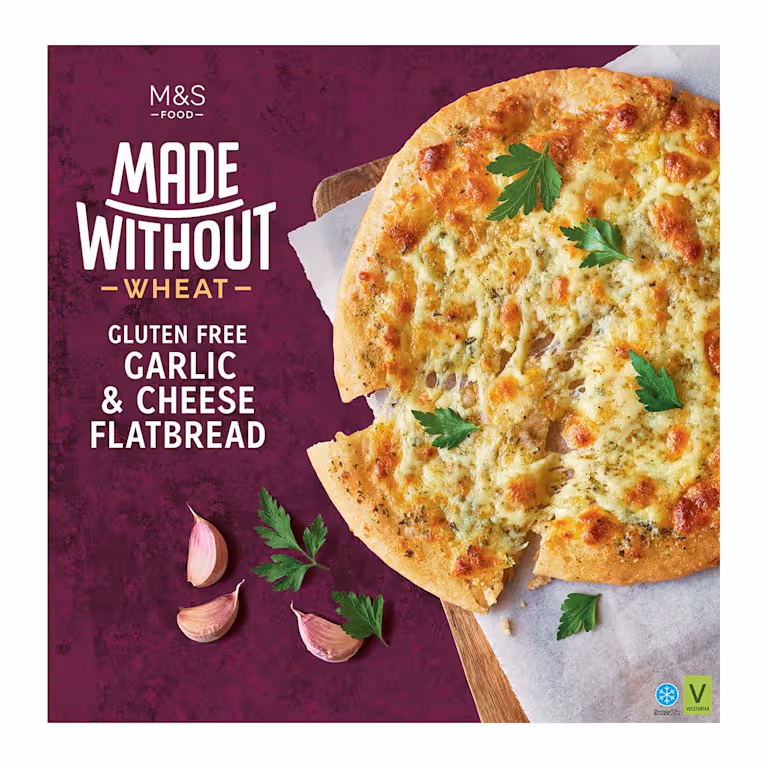 M&S Made Without Wheat Garlic & Cheese Flatbread