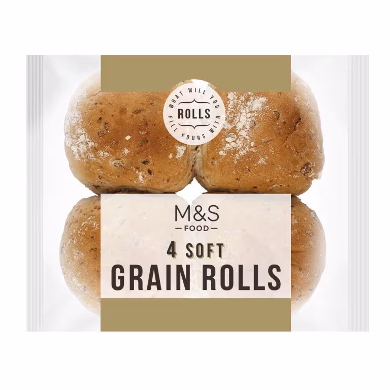 M&S 4 Soft Grain Rolls