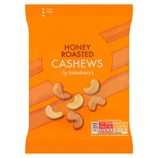Sainsbury's Honey Roast Cashews 150g
