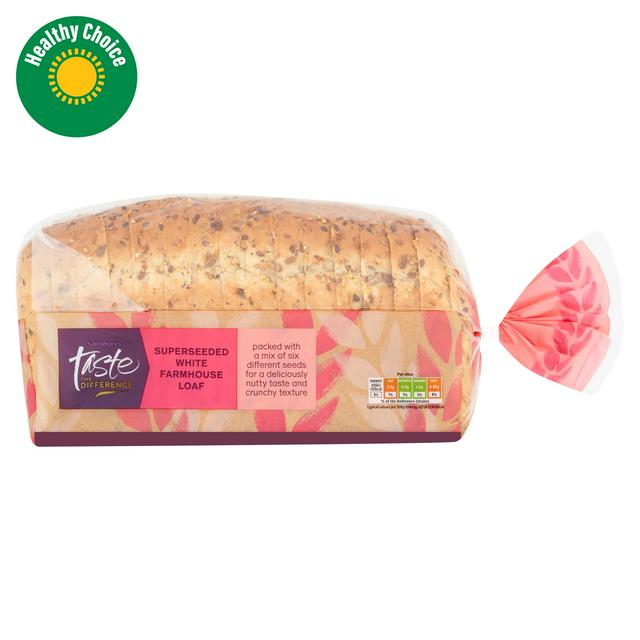 Sainsbury's Super Seeds White Farmhouse Bread, Taste the Difference 800g