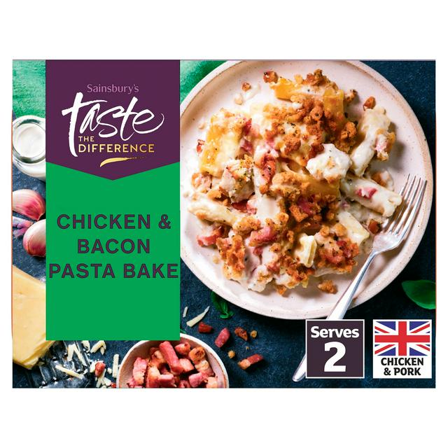 Sainsbury's Chicken & Bacon Pasta Bake Ready Meal For 2, Taste The Difference 750g