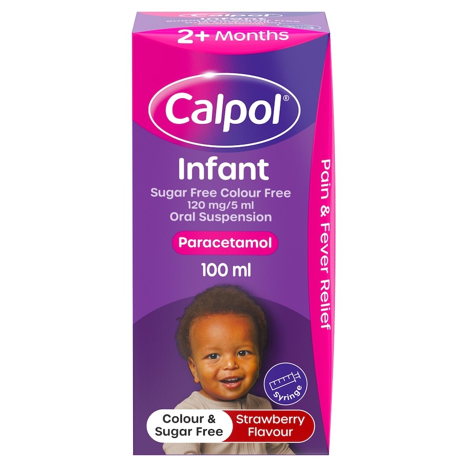 Calpol Infant Paracetamol Oral Suspension - Sugar Free Colour Free 2+ Months 100ml