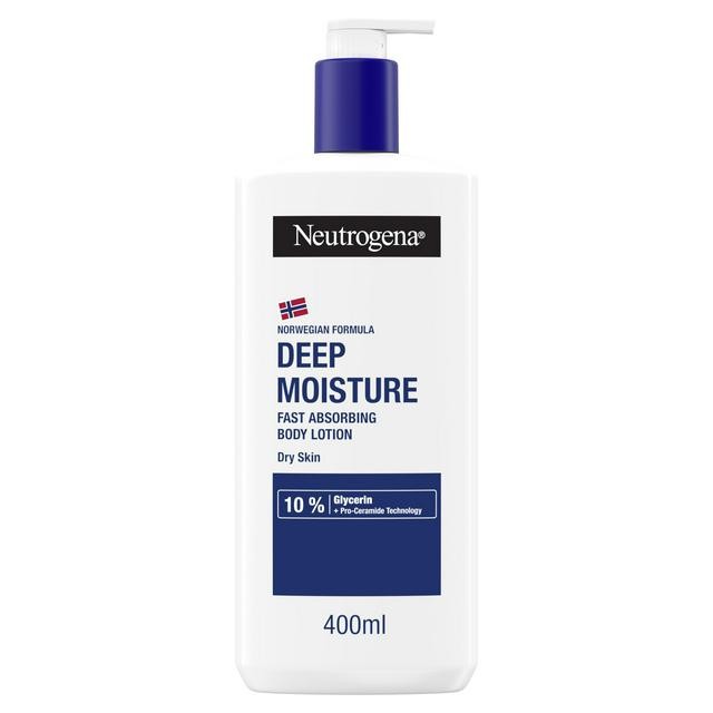 Neutrogena Deep Moisture Fast Absorbing Body Lotion Moisturiser 400ml