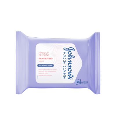 Johnson's JOHNSON'S Make-Up Be Gone 5-in-1 Pampering Cleansing Wipes, 25 Wipes