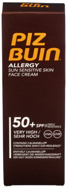 Piz Buin® Allergy Sun Sensitive Skin Face Cream Spf50+ 50 ml