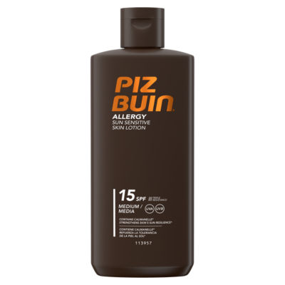 Piz Buin Allergy Sensitive Skin Sun Cream SPF15 Moisturiser 200ml