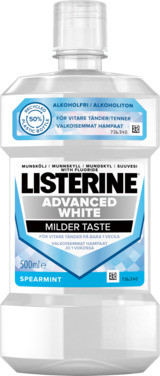 Listerine® Advanced White Milder Taste Munnskyll, 500ml