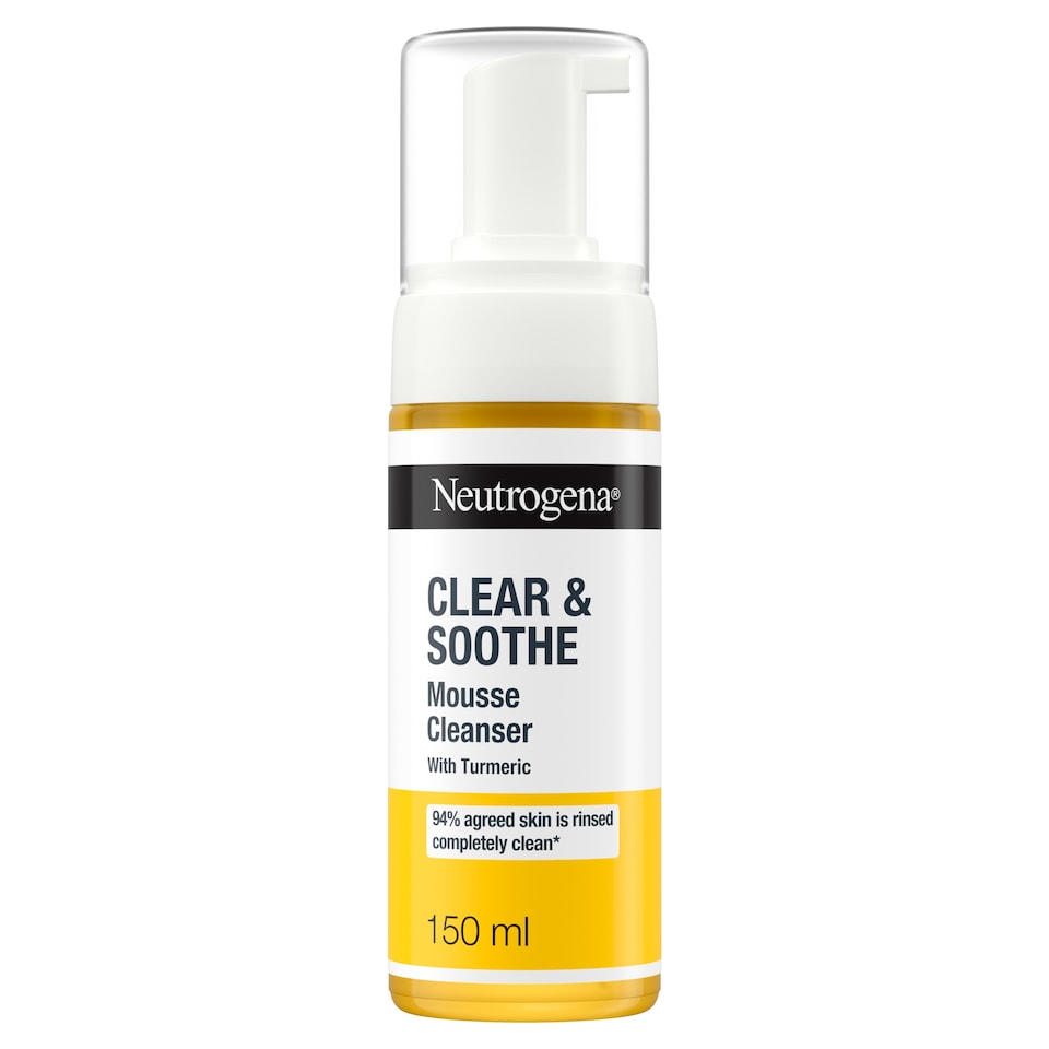 Neutrogena Clear & Soothe Mousse Cleanser Face Wash with Turmeric 150ml