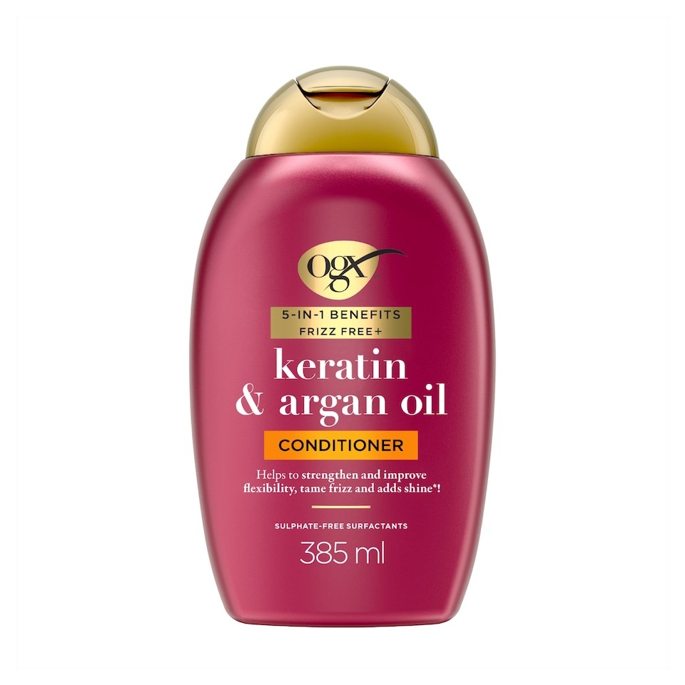 OGX Anti-Frizz Keratin Smoothing Oil Conditioner Sulphate Free 385ml