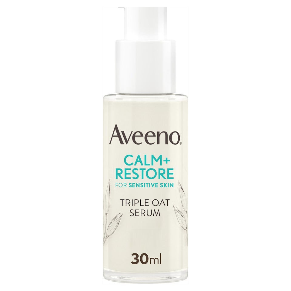 Aveeno Face CALM & RESTORE Oat Serum Face Moisturiser Cream 30ml