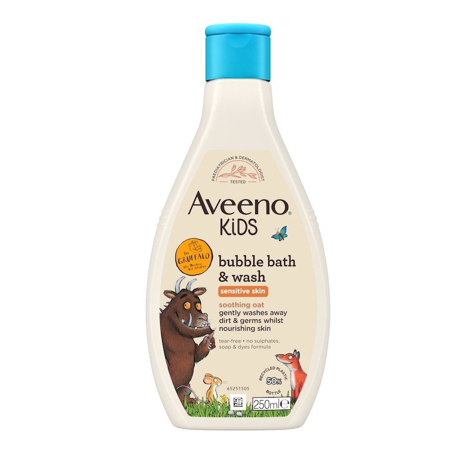 Aveeno Kids Bubble Bath and Wash with Soothing Oat Extract 250ml