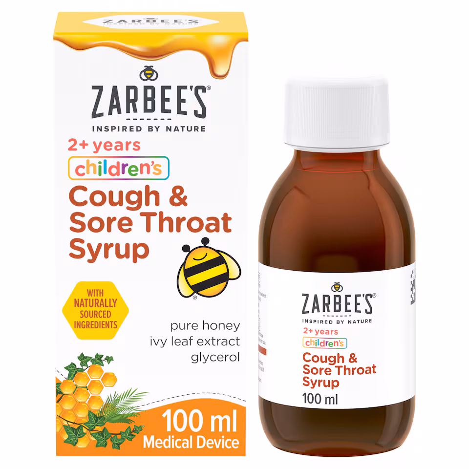 Zarbee's Children's Sore Throat & Cough Syrup 2+ Years 100ml