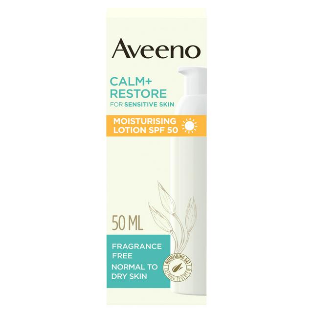 Aveeno Face Calm + Restore Moisturising Lotion SPF 50 50ml