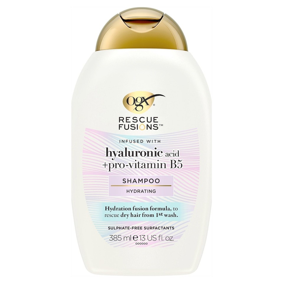 OGX Rescue Fusions Hyaluronic Acid +Pro-Vitamin B5 Shampoo 385ml