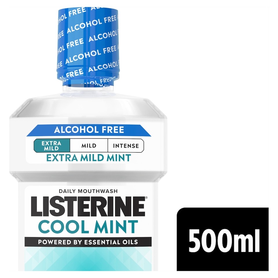 Listerine Coolmint Alcohol Free Extra Mild Mint 500ml