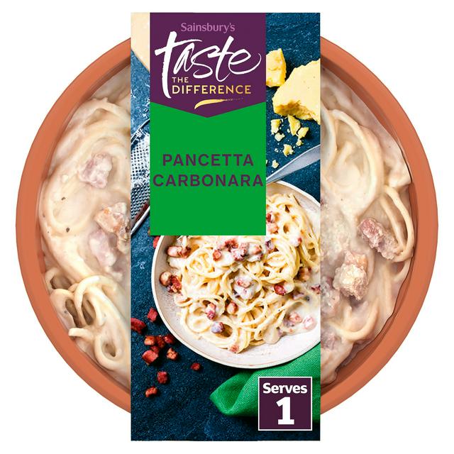 Sainsbury's Pancetta & Three Cheese Carbonara Ready Meal For 1, Taste the Difference 375g