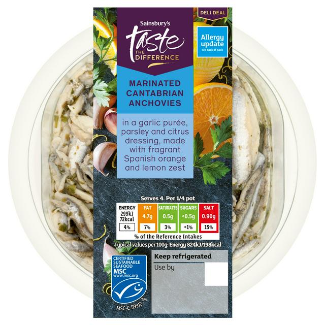 Sainsbury's Marinated Anchovies, Taste the Difference 145g