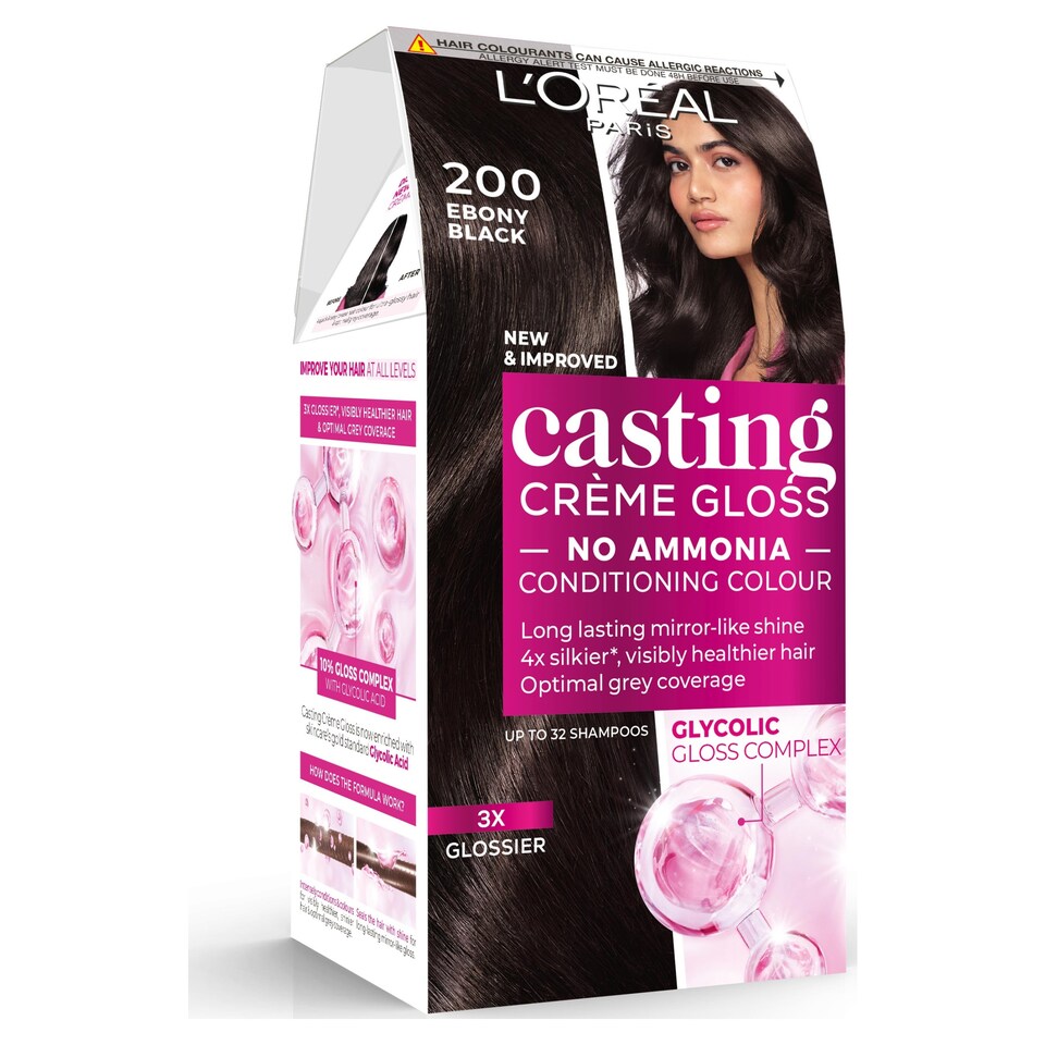 L'Oreal Paris Casting Creme Gloss 200 Ebony Black Semi-Permanent Hair Dye