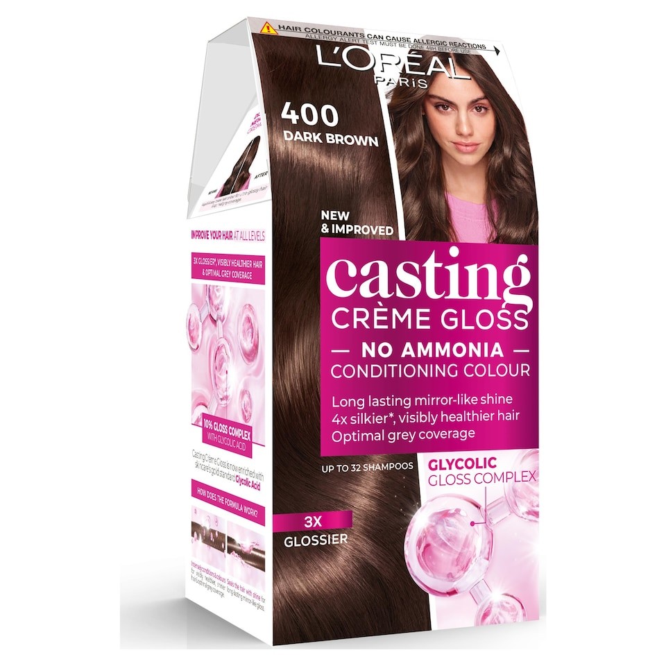 L'Oreal Paris Casting Creme Gloss 400 Dark Brown Semi-Permanent Hair Dye