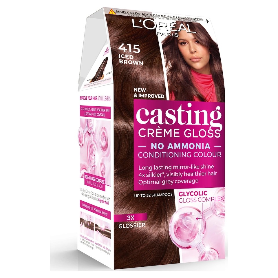 L'Oreal Paris Casting Creme Gloss 415 Iced Chocolate Brown Semi-Permanent Hair Dye