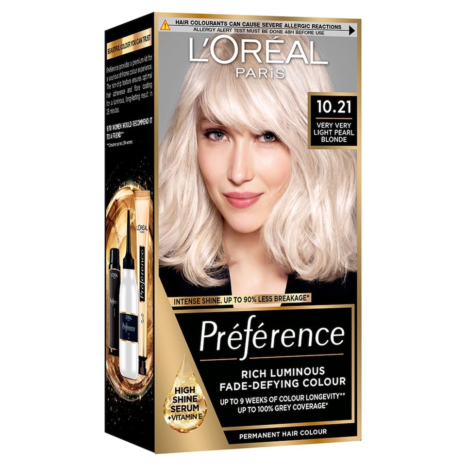 L'Oreal Paris Preference 10.21 Stockholm Very Light Pearl Blonde Permanent Hair Dye