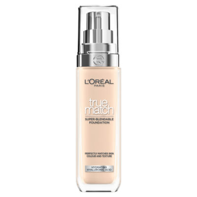 L'Oreal L'Oreal Paris Foundation True Match Liquid Foundation 1C Rose Ivory, Hyaluronic Acid & SPF 16 30ml