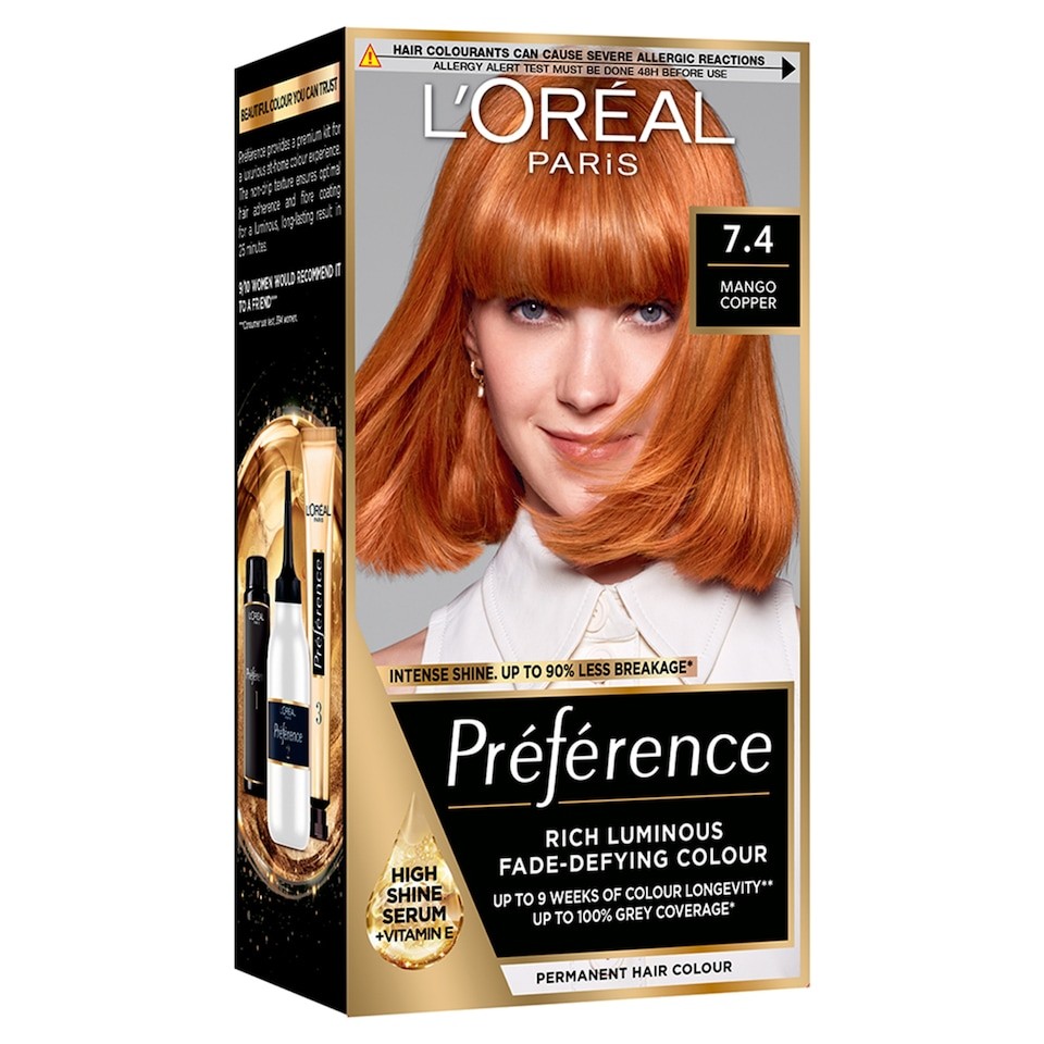 L'Oreal Paris Preference 74 Dublin Mango Copper Permanent Hair Dye