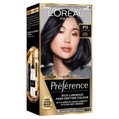 L'Oreal Preference Preference P11 Cool Black, Rich Luminous Fade-Defying Permanent Colour