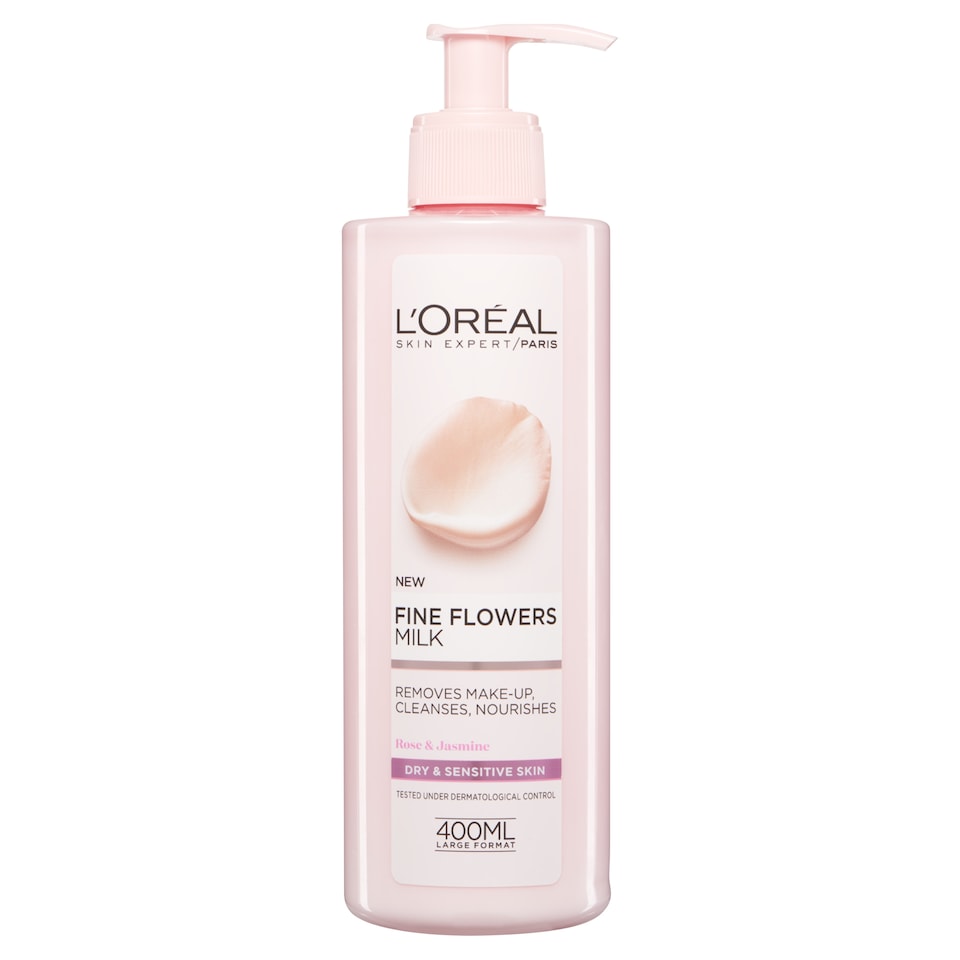 L'Oreal Paris Flowers Cleansing Milk Dry Sensitive 400Ml