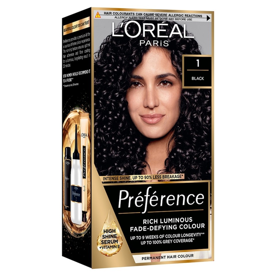 L'Oreal Paris Preference Core 1 Napoli Permanent Hair Dye