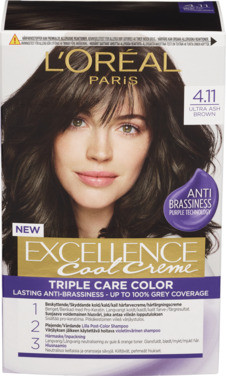 Loreal Paris Excellence Creme Ultra Ash Brown 4.11