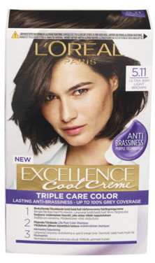 Loreal Paris Excellence Creme Ultra Ash Light Brown 5.11