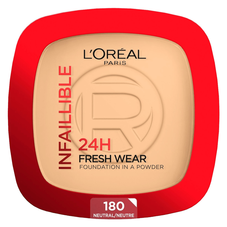 L'Oréal Paris Infaillible 24H Fresh Wear Foundation In A Powder 180 Neutral Undertone 9g